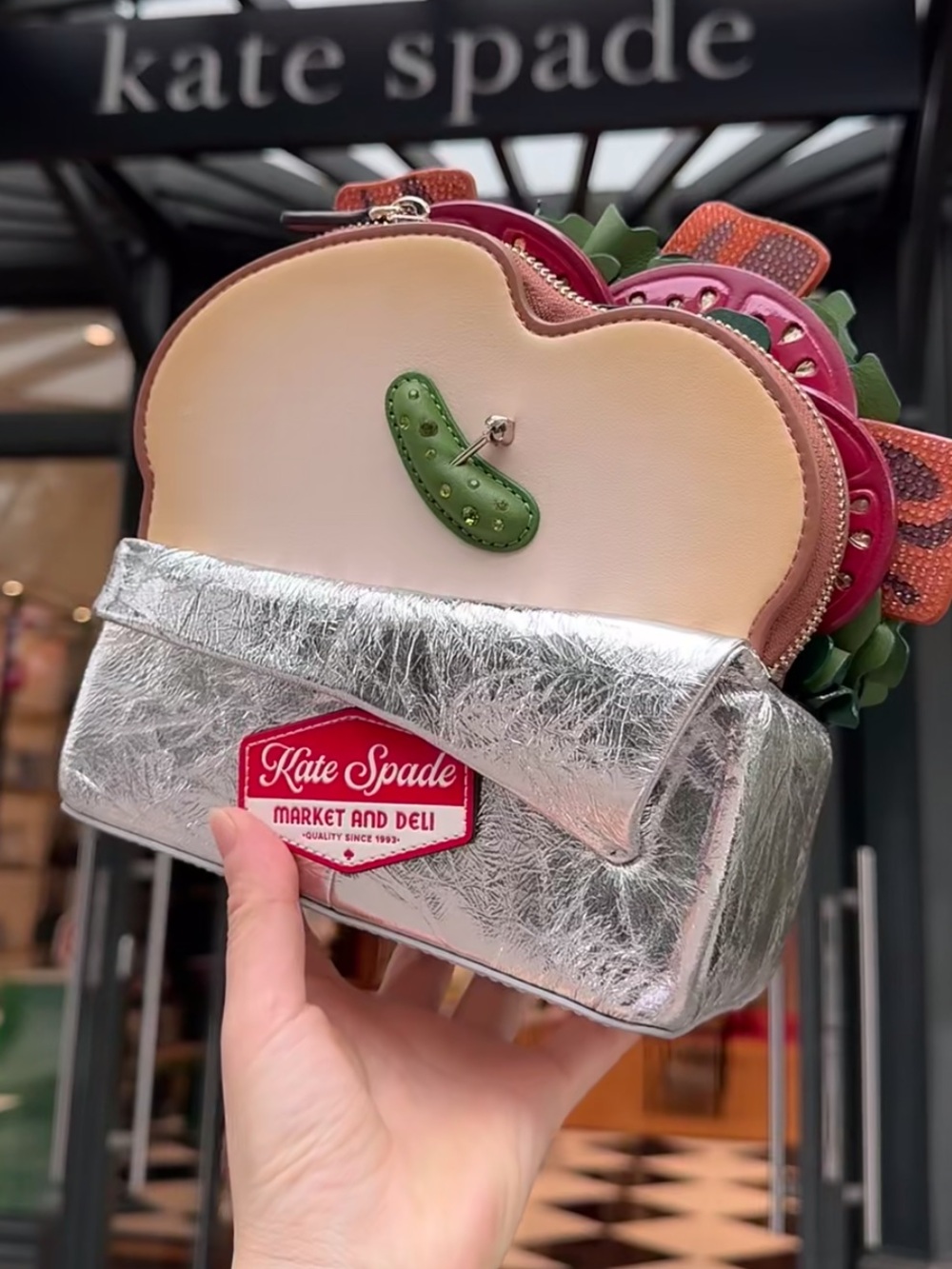 NWT Original Packaging Kate Spade Novelty Glamwich  Novelty Bag 3D Sandwich 🥪